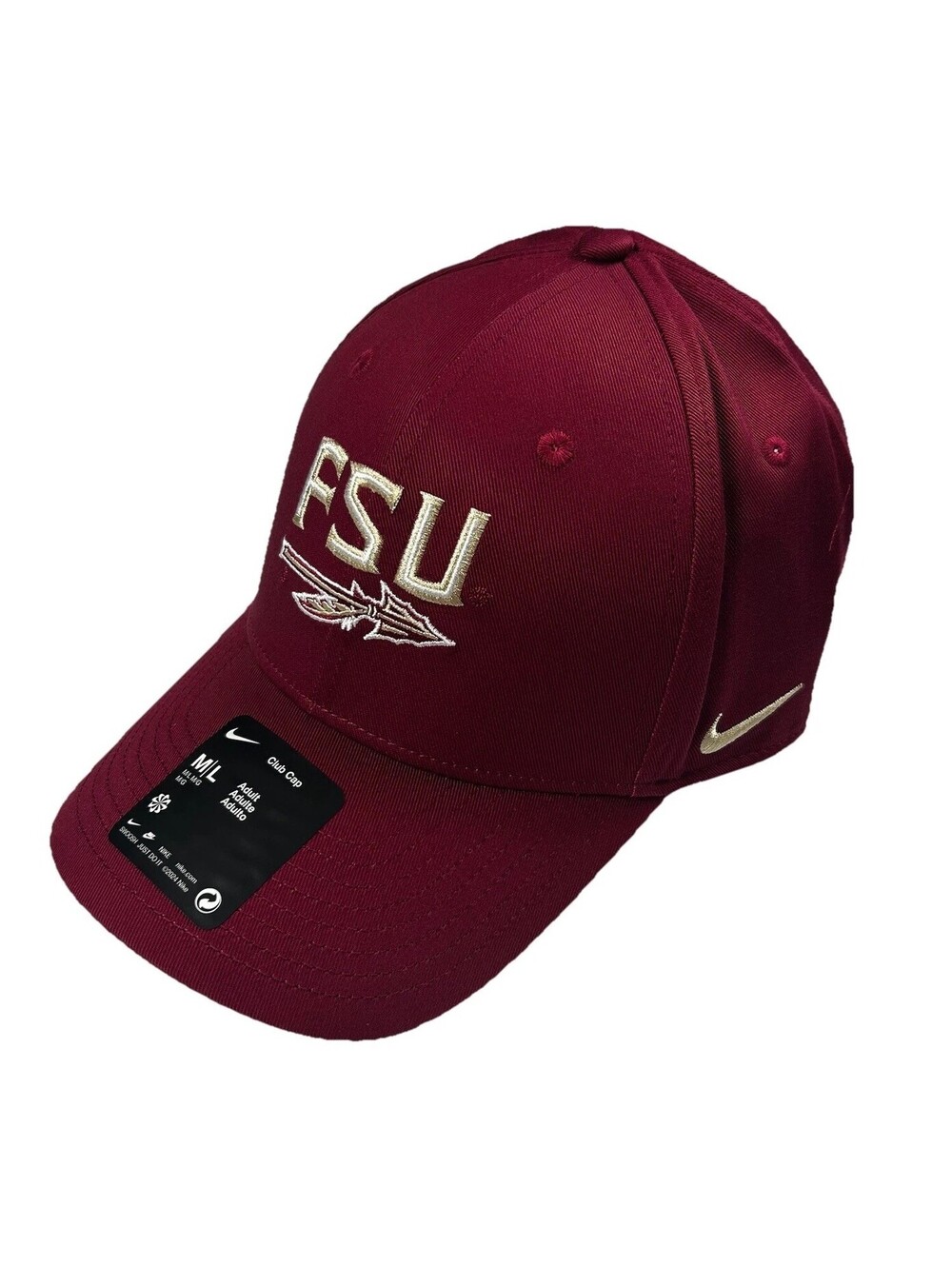 Nike Florida State Seminoles Hat Cap M/L Mens Adjustable FSU Red NCAA Club Cap